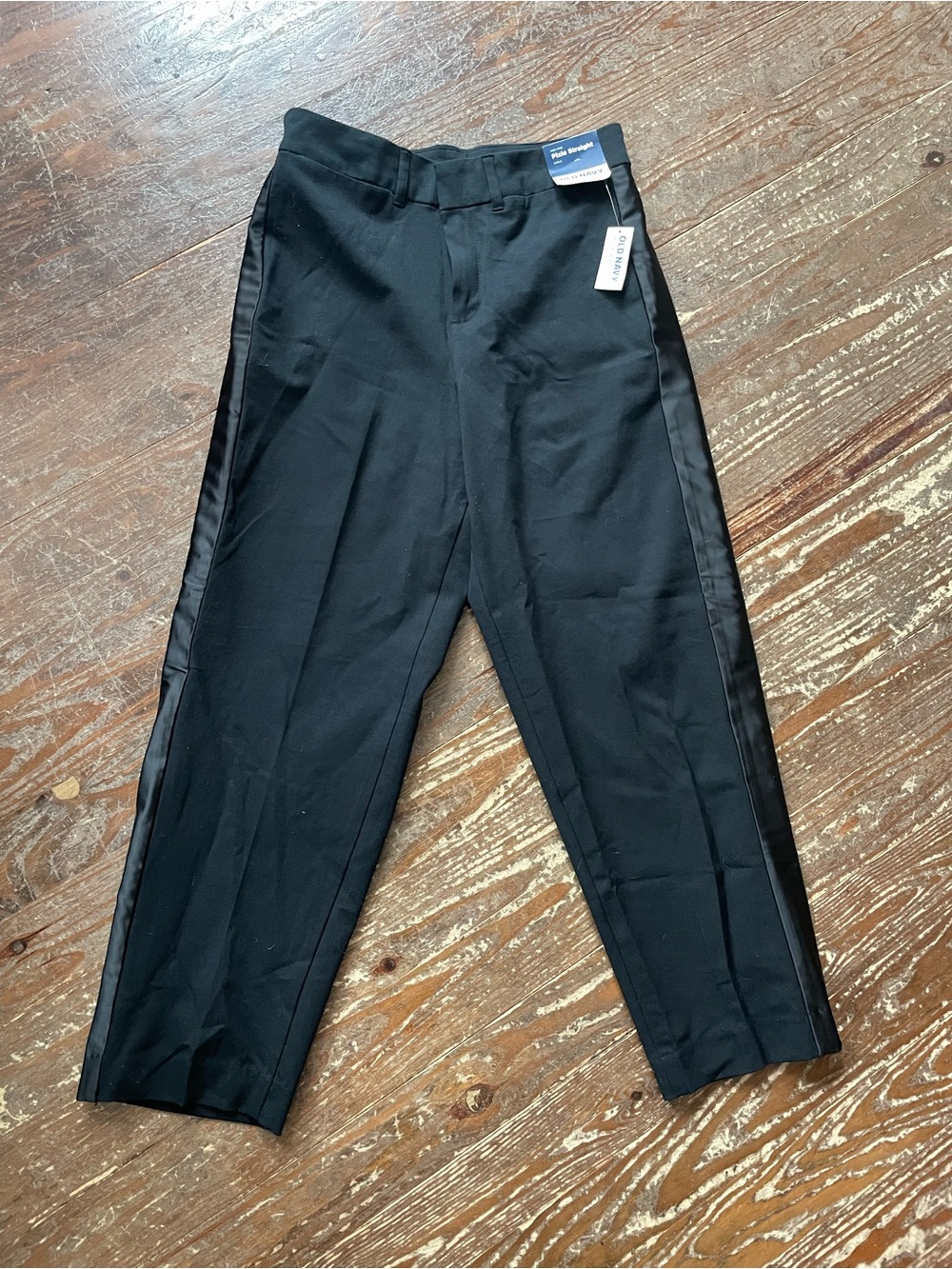 Old Navy Black Women's Tuxedo Stripe Dress Pants
